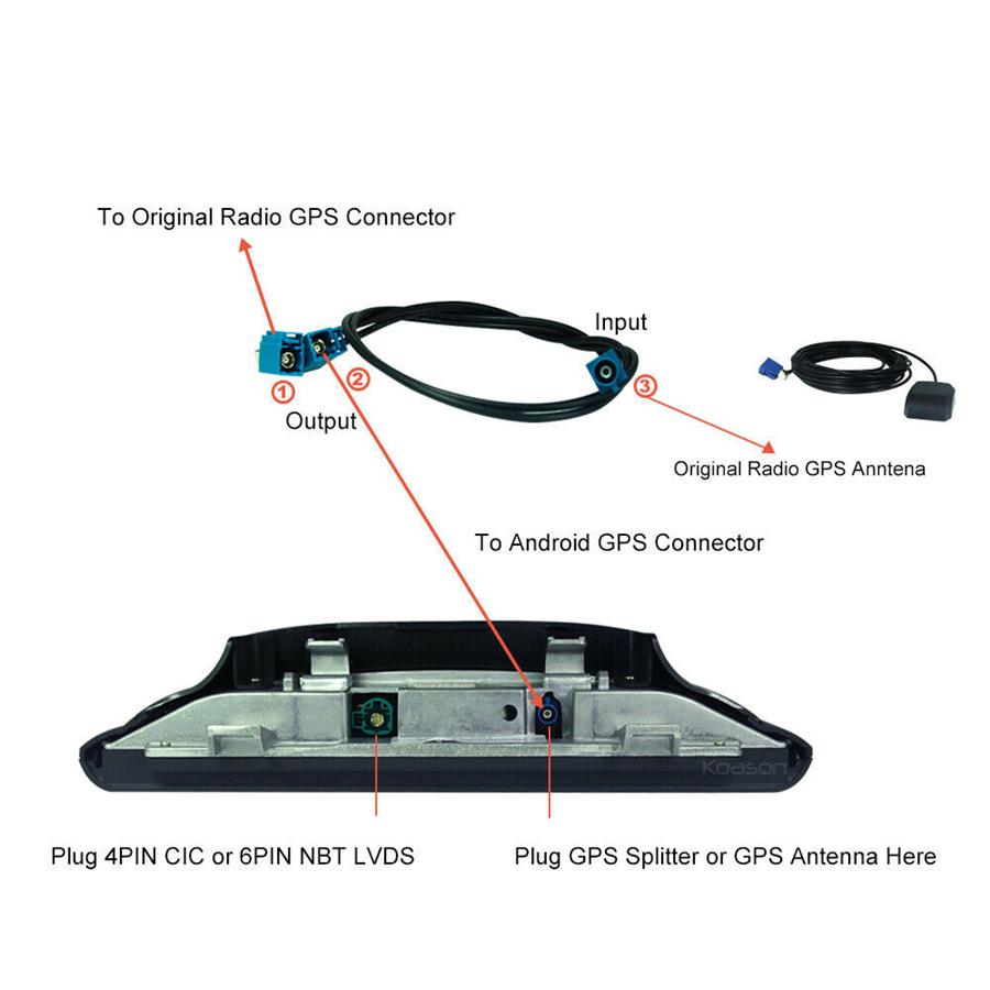 Car GPS NAVI Antenna Splitter Cable For BMW Mercedes Benz Android Audio Video