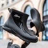 Fashion Rain Shoes Men's Short Tube Thickened Bottom Work Water Shoes Short Rain Boots Men's Waterproof Shoes Rubber Shoes Fishing Takeaway