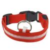 Adjustable LED Pet Collar Durable Nylon Material with Reflective Strip and Metal D-Ring for Secure Attachment Suitable for Small Medium Large Dogs