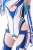 Sexy Shiny Race Queen Costume with Arm Covers and Simple Full Body Costume for Women and Cosplay Costume LOST-G Gloves, Adults, Swimsuit, (M, WHITE)