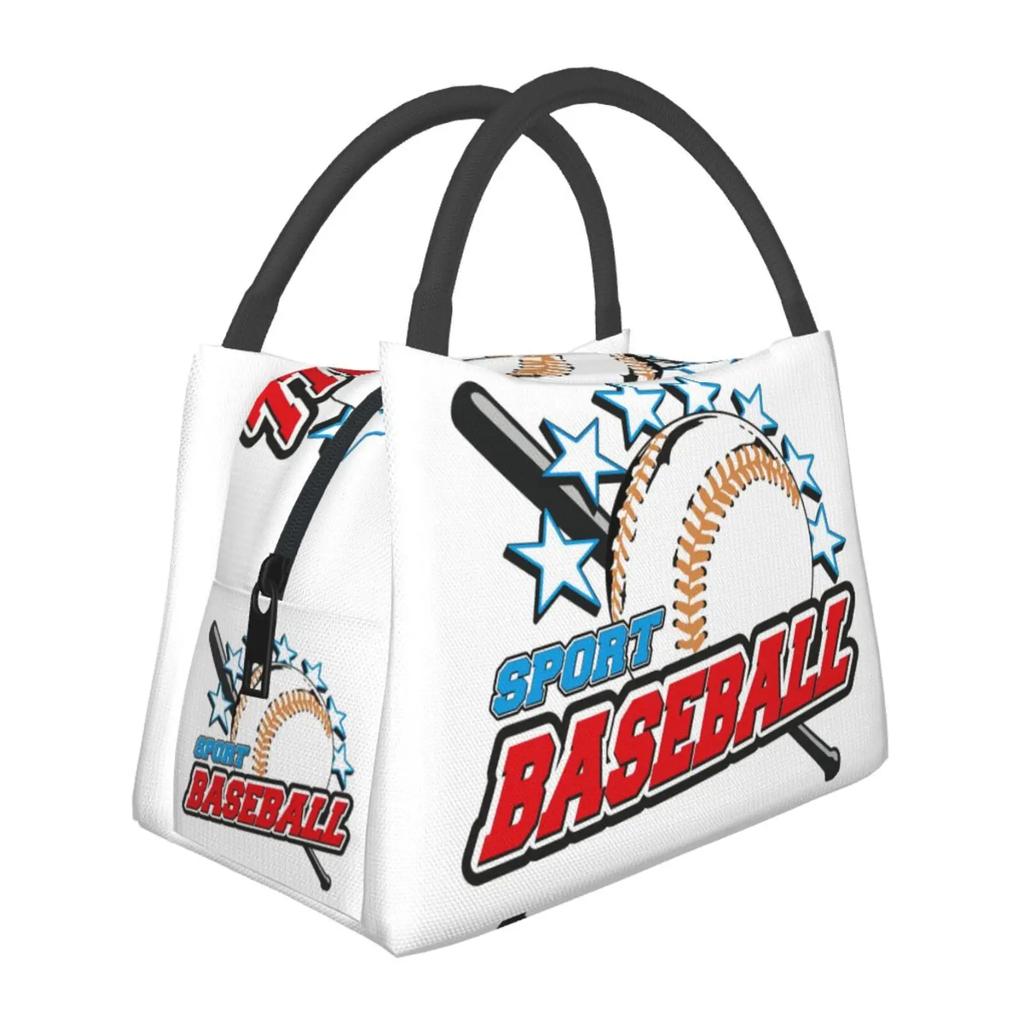 Baseball Mom Insulated Lunch Box Cooler Tote Bag Organizer Bag For Women