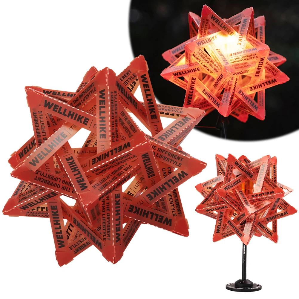 Outdoor Camping Light DIY Lampshade Waterproof Star Shape Lampshade Covers for Lights Pinecone Hollow Out Lamp Shade Star Decor