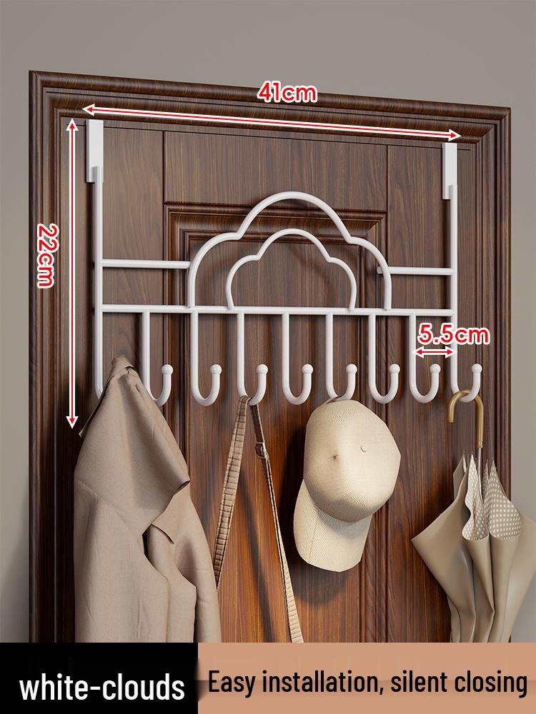 Door-Mounted Hook & Storage Rack for Clothes, Coats, and More