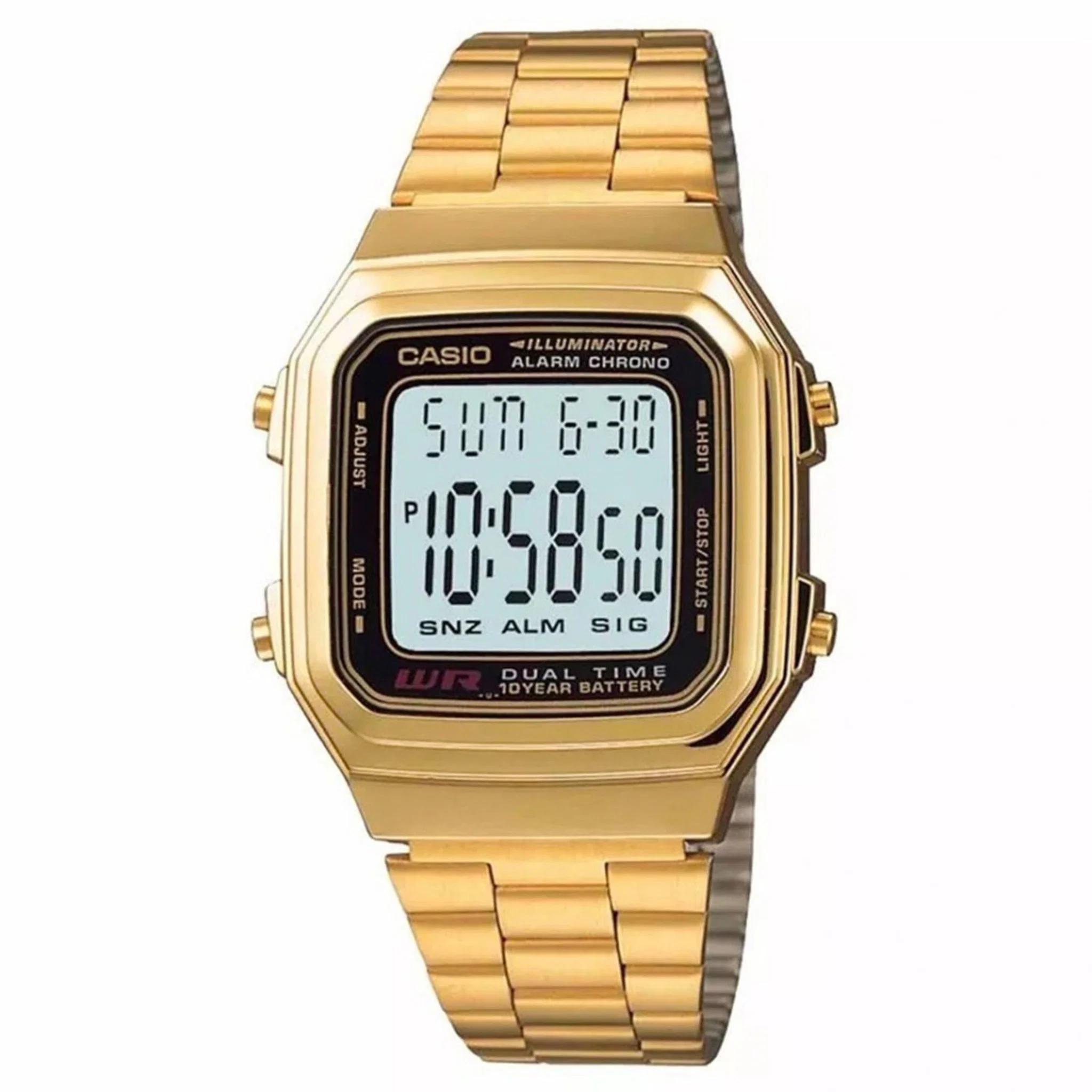 Casio Classic Zelta Tērauda Digitālās Unisex