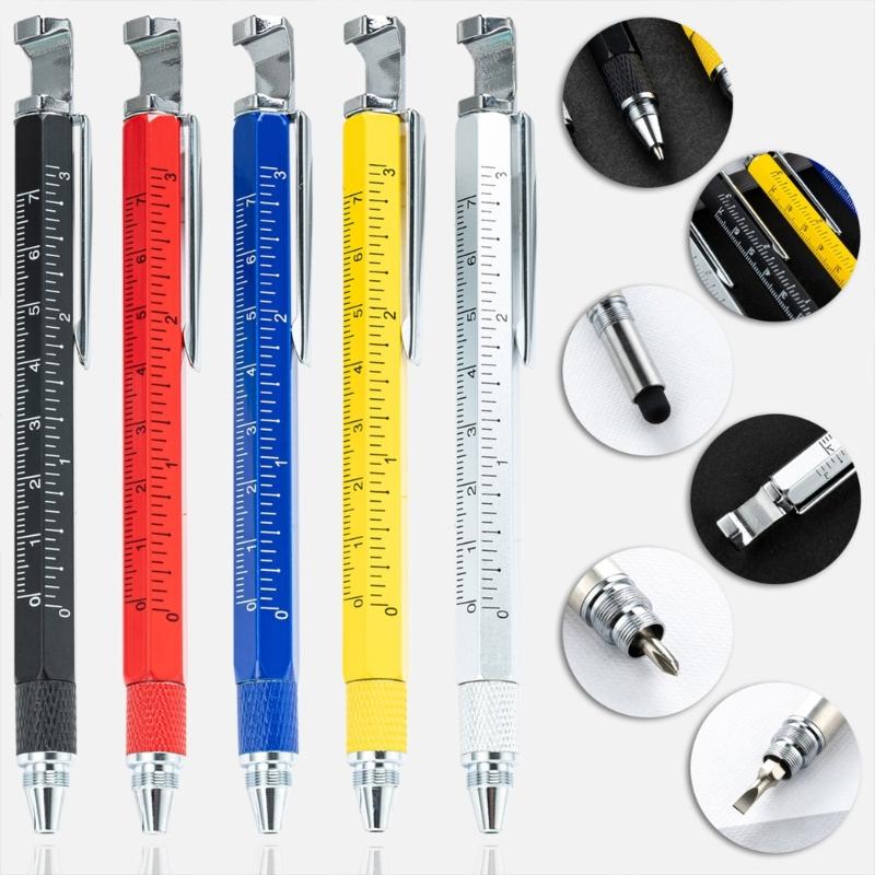 7 In 1 Stylus Pen Engineer Tool Pen Features Precise Measurement Scale And Double Ended Screwdriver For Various Uses