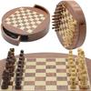 Brangdy Round Wooden Magnetic Chess Set