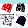 Lightning Pattern Beanie With Warmth And No Brim Design For Teen Style
