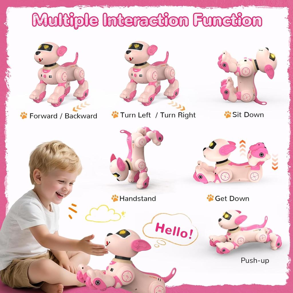 Intelligent Robot Dog Remote Control Electronic Sing Dance Follow Smart Interactive Stunt Music Toy Programmable Puppy Kid Gifts