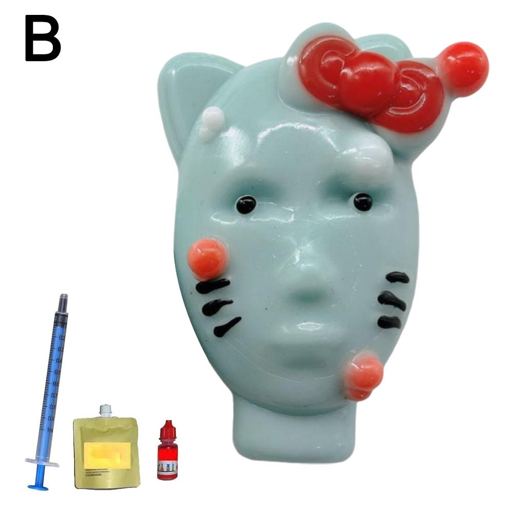 Funny Pimple Popper Acne Relief Toy Silicone Homemade Pinching Decompression Toys Weird Alien Design Stress Relief Squeeze Toys