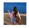 Korean Chic Large Canvas Tote Bag - Women's Versatile Single Shoulder Bag with Literary Style, Perfect for Students and Shopping.