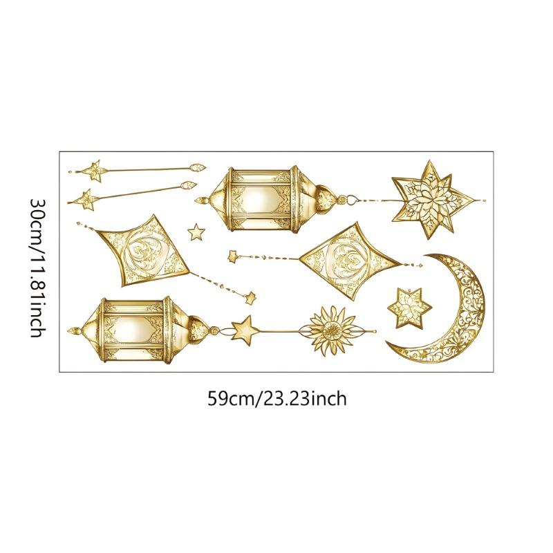

1pc Vintage Golden Moon Star Hanging Decoration Homestay Living Room Wall Decoration Stickers Home Decoration