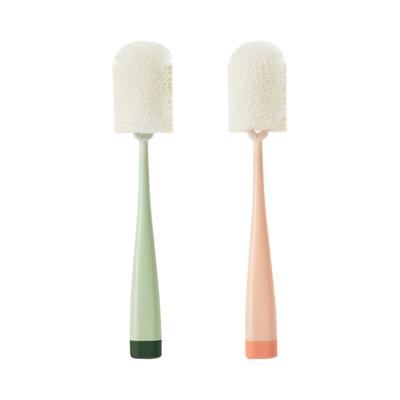 Dishwashing Foam Sponge Soft Baby Bottle Mugs Cups Cleaning Brush Encryption Bristles Deep Bottom BottleBrush