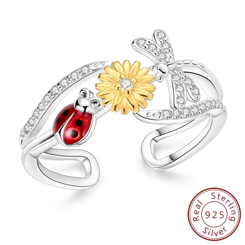 

New In Original Copper Spring Story Open Ring Copper Ring Luxury Design Finger Ring For Women Wedding Jewelry Gift