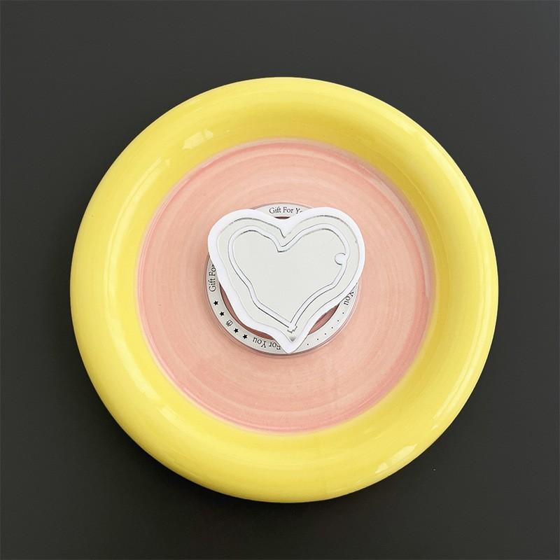 

Line Love Magnetic Magsafe Mobile Airbag Bracket Korean Ins Style Simple Acrylic Makeup Mirror Portable