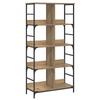 4 Tier Shelf 78.5 X 33 X 153 Cm Metal PB Artisan Oak