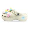 Crocs Classic Platform Clog BNK Jumping Candy EVA Comfortable and Versatile Simple Little Fresh Hole Shoes Women's White