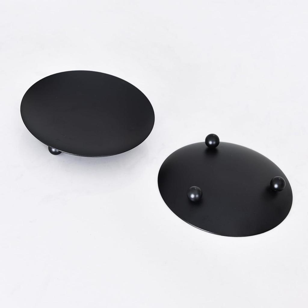 2pcs Iron Golden Candle Holder Decor Metal Tray type Gold Candle Holders for Home Restaurant Wedding Dinner Party Decorations