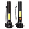 Solar Rechargeable COB LED Flashlight