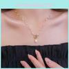Retro Style Pearl Necklace With Gold Finish And Geometric Pendant For Women
