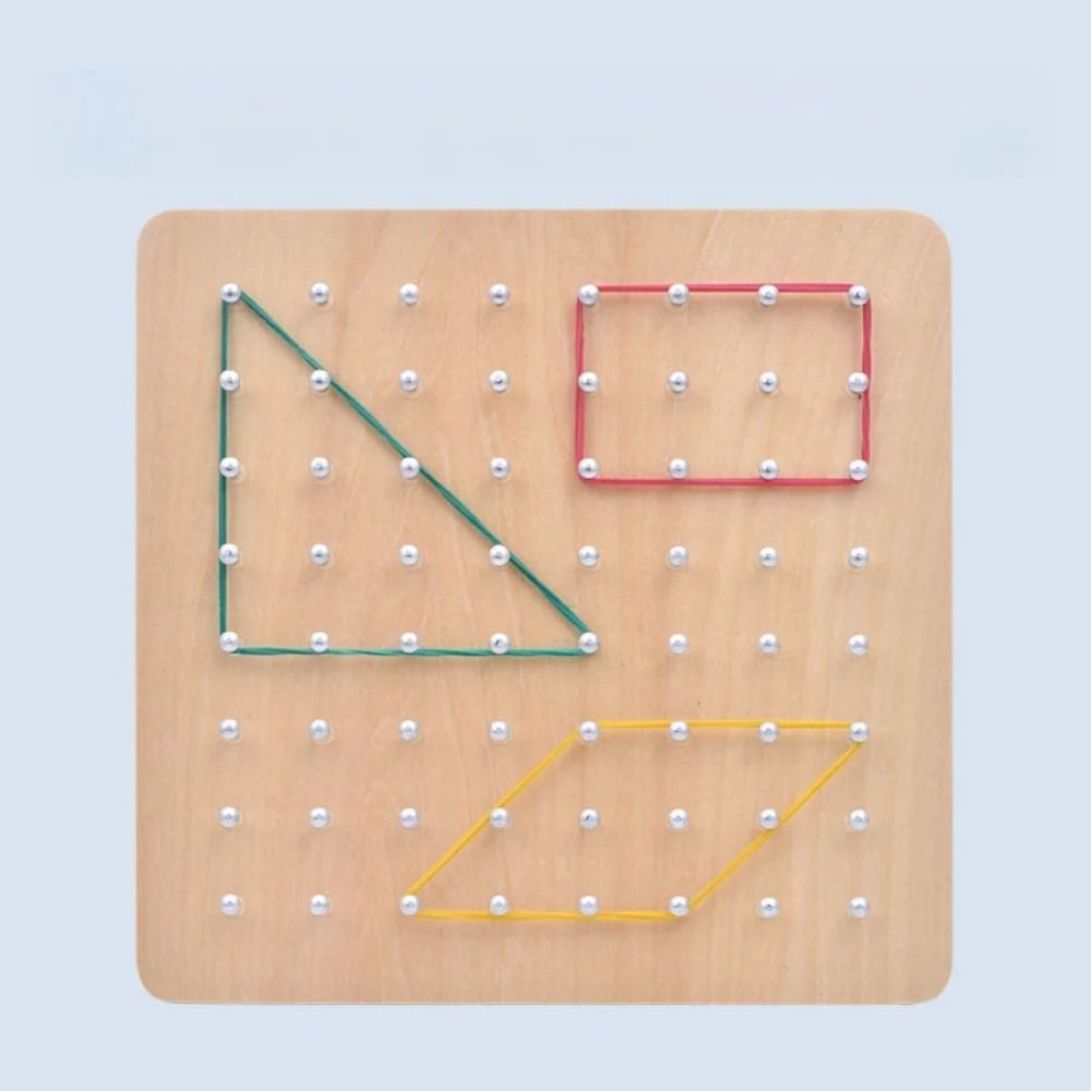 Graphics Geometry Puzzle Nail Board Geometric Shape Geometry Educational Toy  Children Toddler