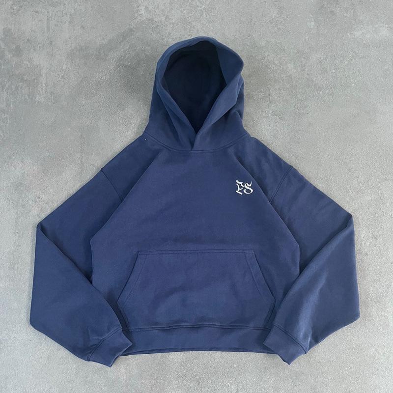 Y2K Embroidered Letter Hoodie - Unisex European & American Street Punk Style for Autumn/Winter