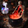 Luz de Noche de Miedo para Decoración del Hogar, Caldero de Bruja de Halloween, Máquina de Niebla, Generador de Niebla Ultrasónico con LED Brillante, Efecto de Humo Hirviendo Realista