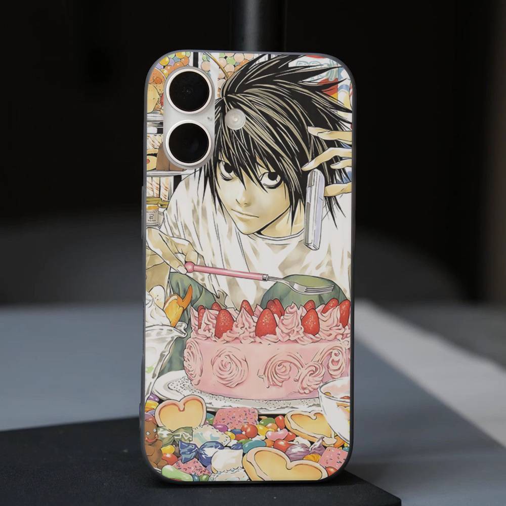 Japan Anime Death Note For IPhone 16 15 11 12 13 14 17 Pro Max PLUS Pro Soft Corrugated Silicone Back Phone Case
