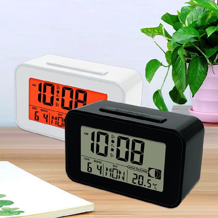 Elegant LCD Alarm Clock with Bright Backlights Multiple Alarms Calendar and Temperature Display for Bedsides Table