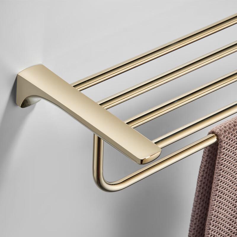 60cm Stainless Steel Bathroom Towel Rack with Shelf