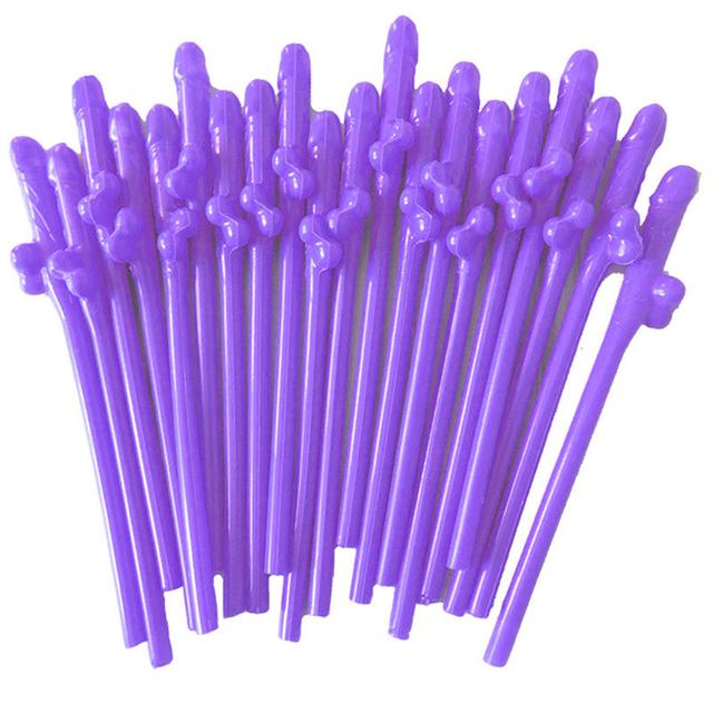 10Pcs Pack of 10 Hen Night Party Accessories Plastic Willy Dick Dickie Straws