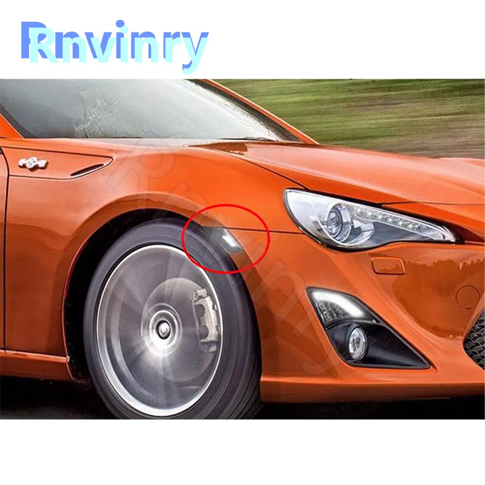2pcs For Subaru BRZ 2013-up For Toyota 86 GT For Scion FRS 13-15 Car LED Side Marker Blinker Lights White/Amber Smoke Lens