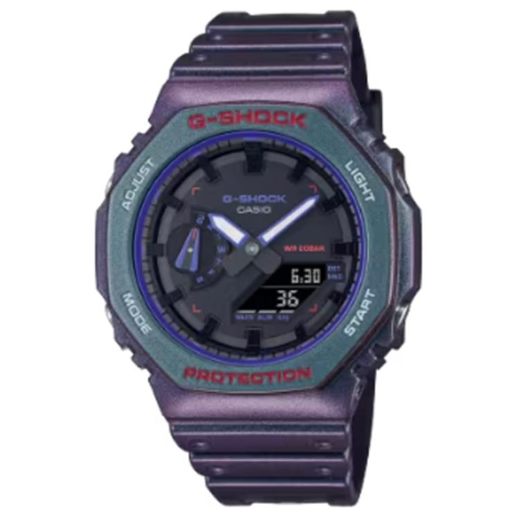 CASIO 200m Waterproof Quartz Movement Watch Men s Watches Purple Watch Dial GA2100AH6AJF Purple Watch Dial