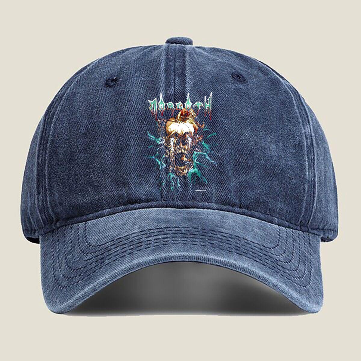

Morgoth Band Art Fashion Washed Baseball Cap Hat Outdoor Activities One Size темно-синий
