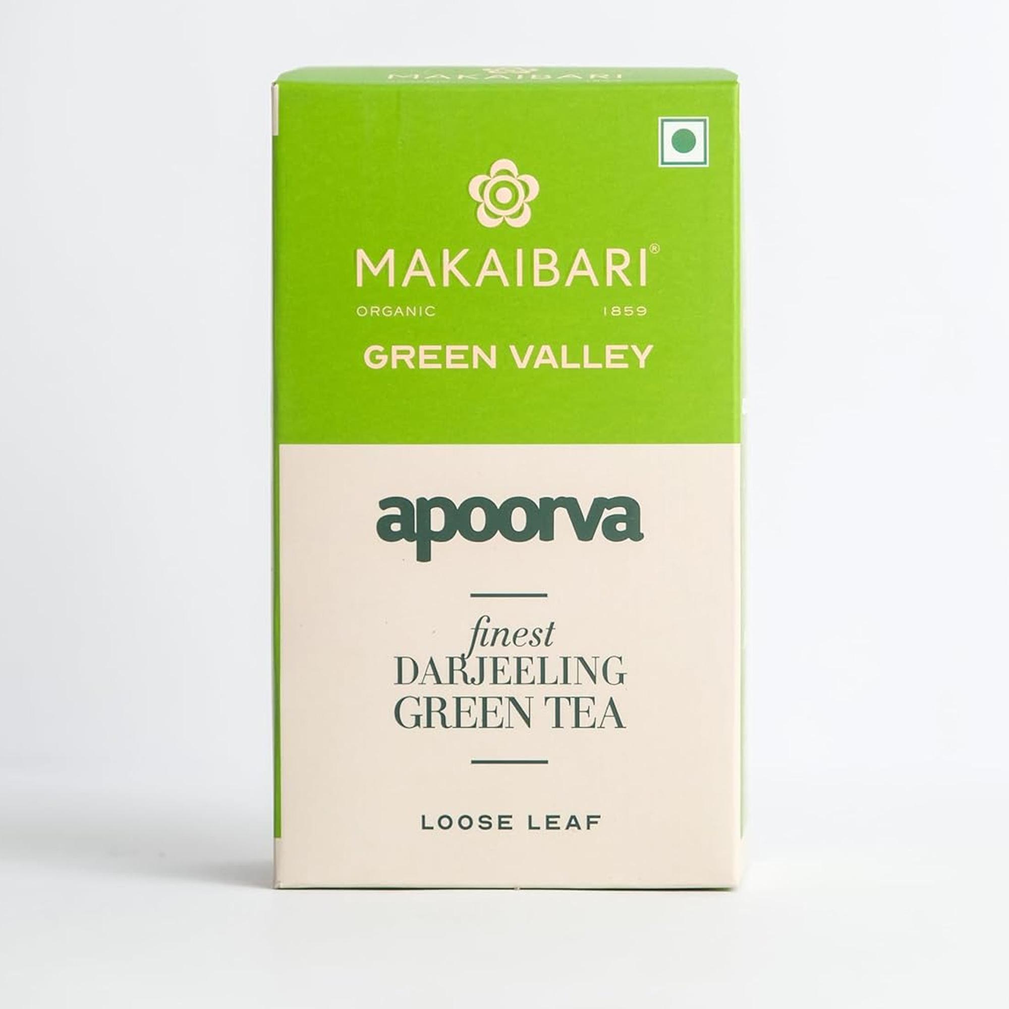 Makaibari Green Valley Apoorva Finest Darjeeling Green Tea 100 Gm Refreshing Energizing Antioxidant Rich Loose Leaf Tea