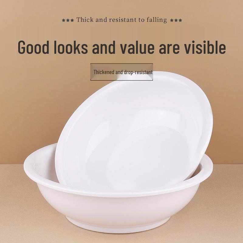 Food Grade White Melamine Soup Bowl - Large Restaurant & Hotel Tableware Imitation Porcelain