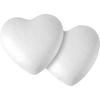 Crafare 9 Inch Craft Foam Hearts 2 Pack Polystyrene Heart Shaped Foam for Wedding Valentine's Projects Sculpture Modeling Decoration,DIY