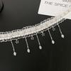 Star tassel pendant white lace collarbone chain choker collar necklace light luxury high-end jewelry women