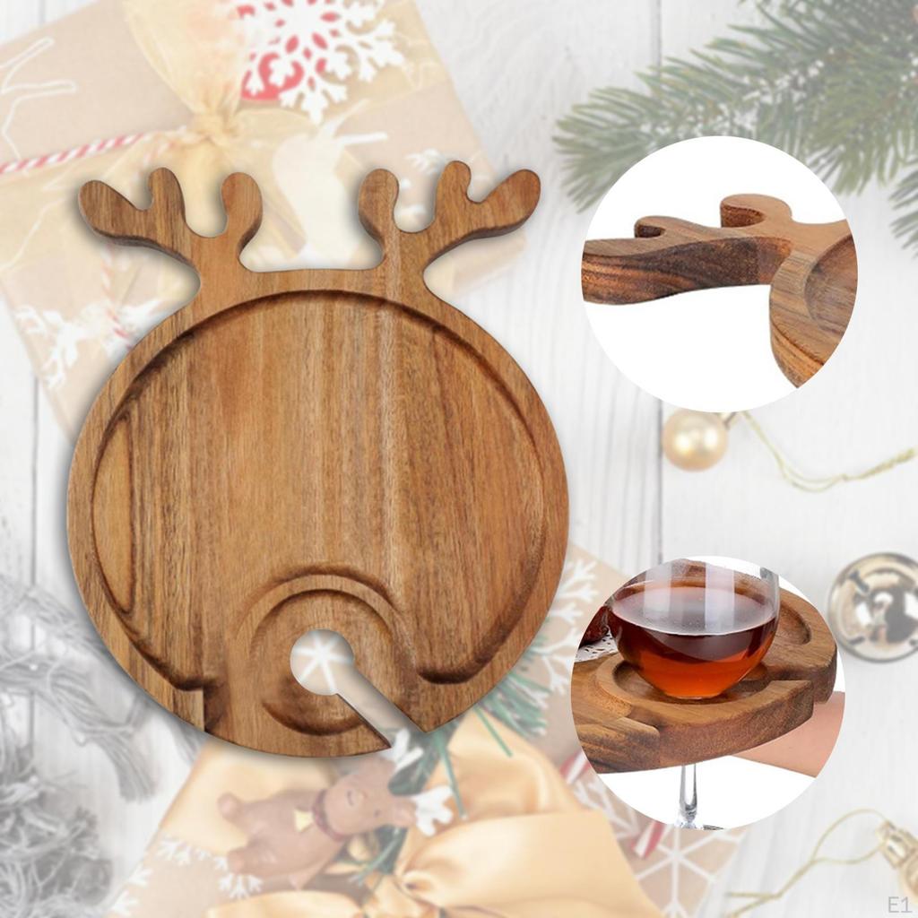 Appetizer Plate Snack Serving Tray Lightweight with Cup Holder Charcuterie Board for Restaurant