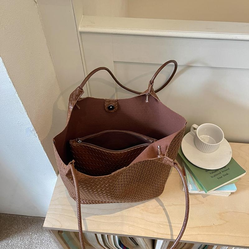 Commuter Tote Bag Women's Underarm Bag Large Capacity Shoulder Bag with Coin Purse