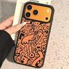 Personalized Trendy Brand Line Graffiti Suitable for Apple 17Promax Mobile Phone Case IP16 Matte PC15 Large Hole 14 Men and Women