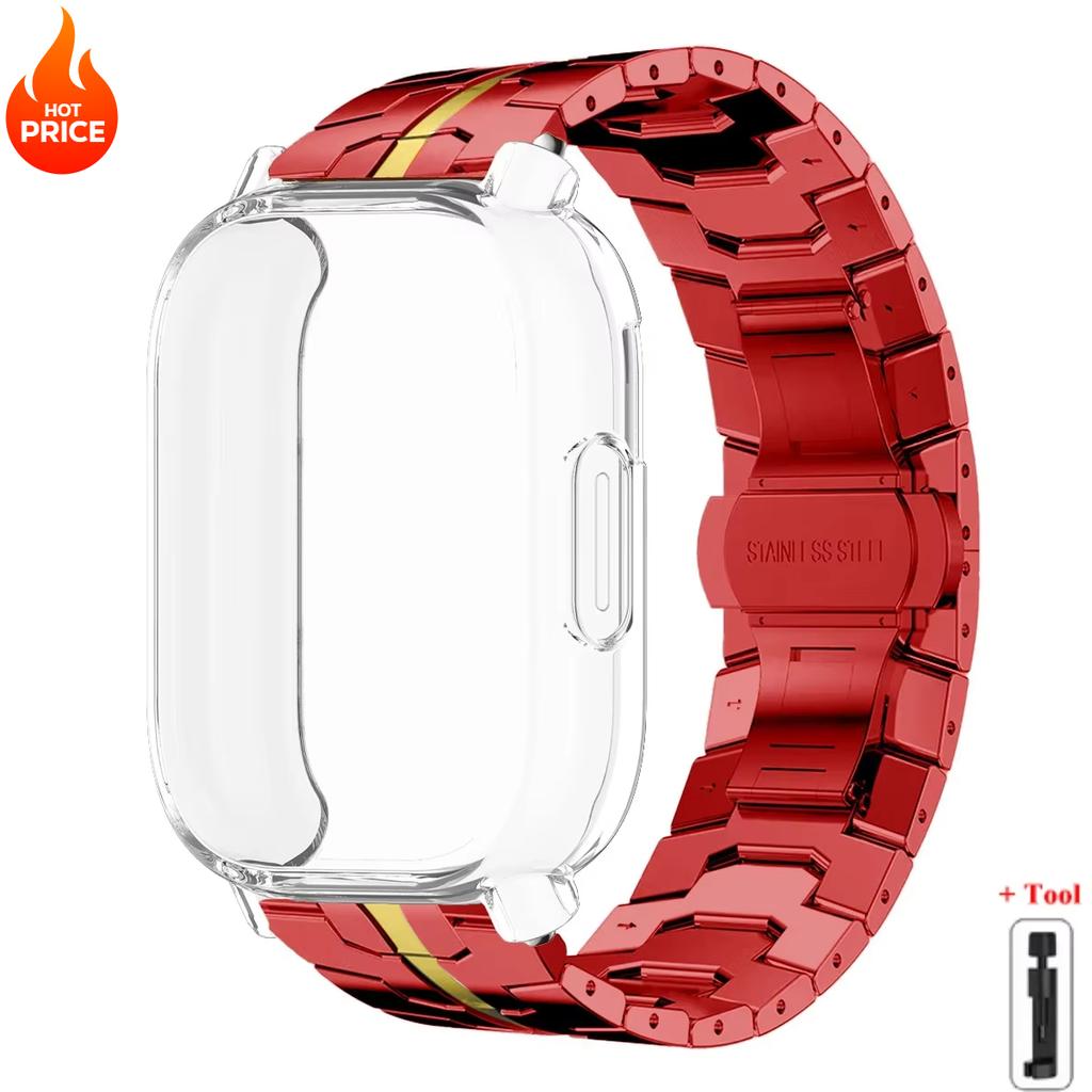 Carcasă+Curea Pentru Redmi Watch 5 Active Husa Moale din TPU Pentru Xiaomi Redmi Watch 5 Lite Brățară Metalică de Lux Brățară din Oțel Inoxidabil