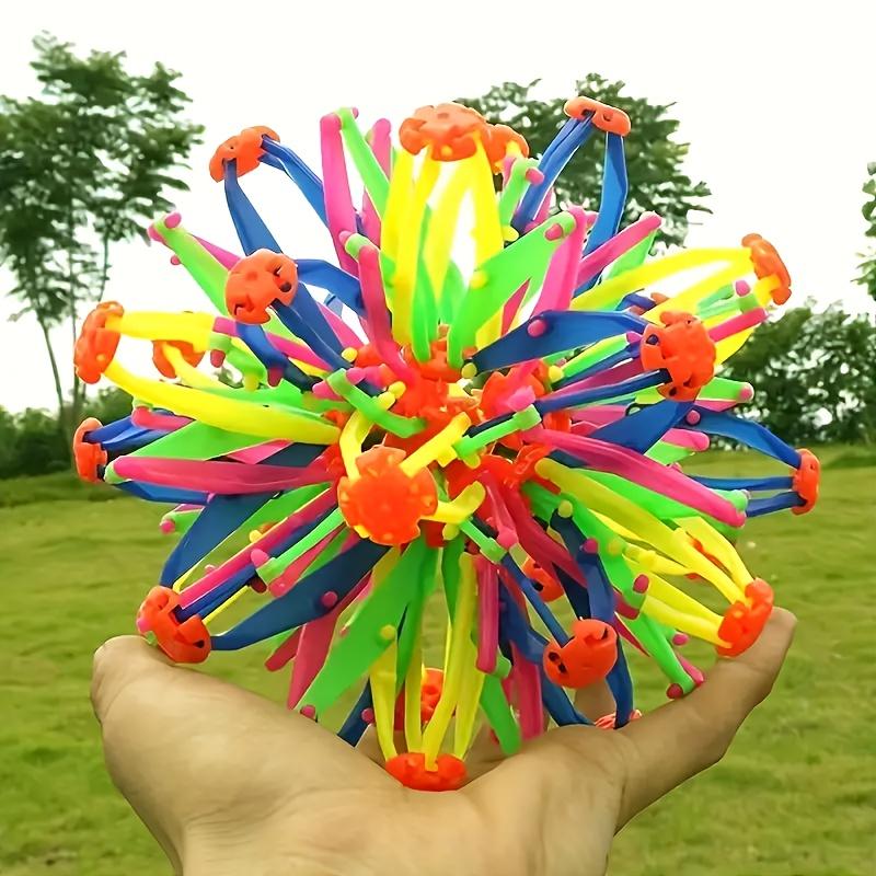 Colorful Expandable Stress Ball Rainbow Sensory Fidget Ball for Kiids Outdoor sports toys Durable Plastic Magic Balls Toys