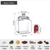 Transparent Square Sealed Storage Jar