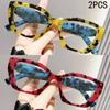 2/4PCS Presbyopia glasses der European and American retro leopard print bag - fashionable and stylish.6075