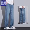 Romoo Men's Tencel Blend Loose Straight Jeans