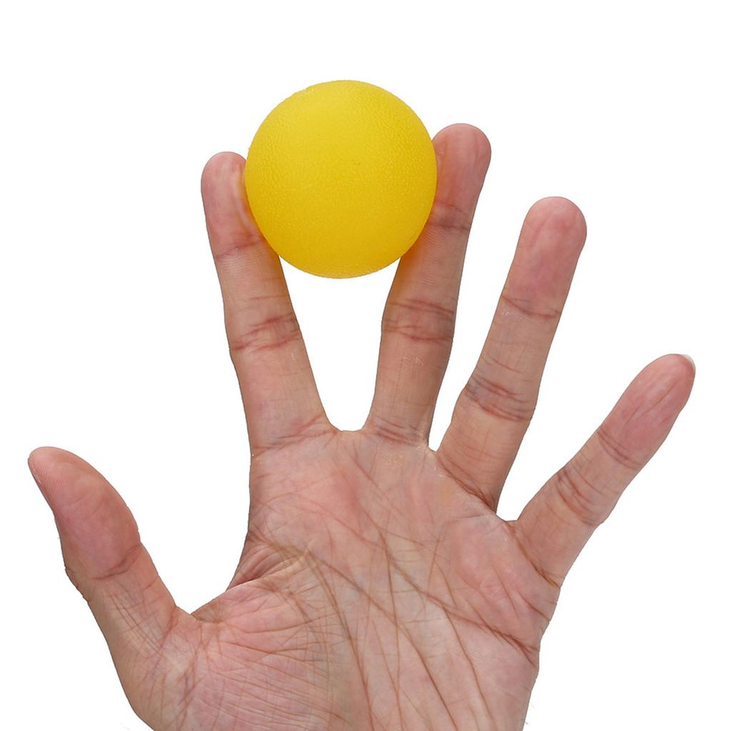 Silicone Massage Grip Ball for Hand Finger Strength Exercise for Body Builders Computer Workers(Yellow 15)