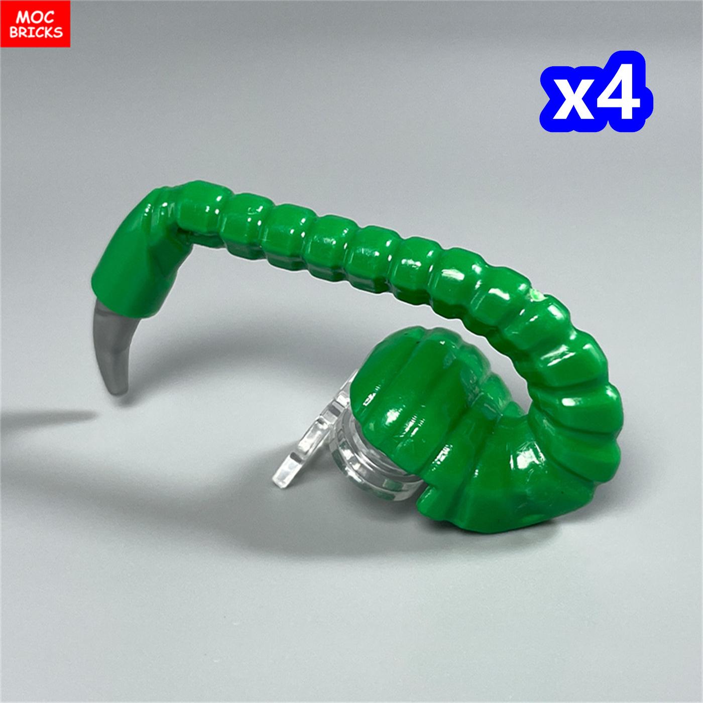 

Non-Toxic 4Pcs Moc Bricks 4Cm Figure Wear Scorpion Tail Weapon Wild Animals Model Educational Building Blocks For Children Kids Gifts