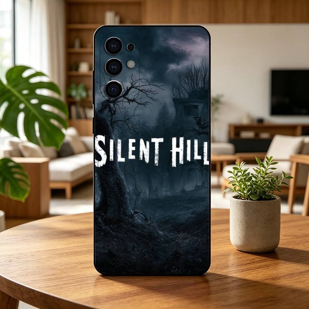 Spiele Silent Hill Horror Handyhülle Schwarzes Silikon Weich Für Samsung S25,S24,S21,S22,S23,S30,Ultra,S20,Plus,Fe,Lite