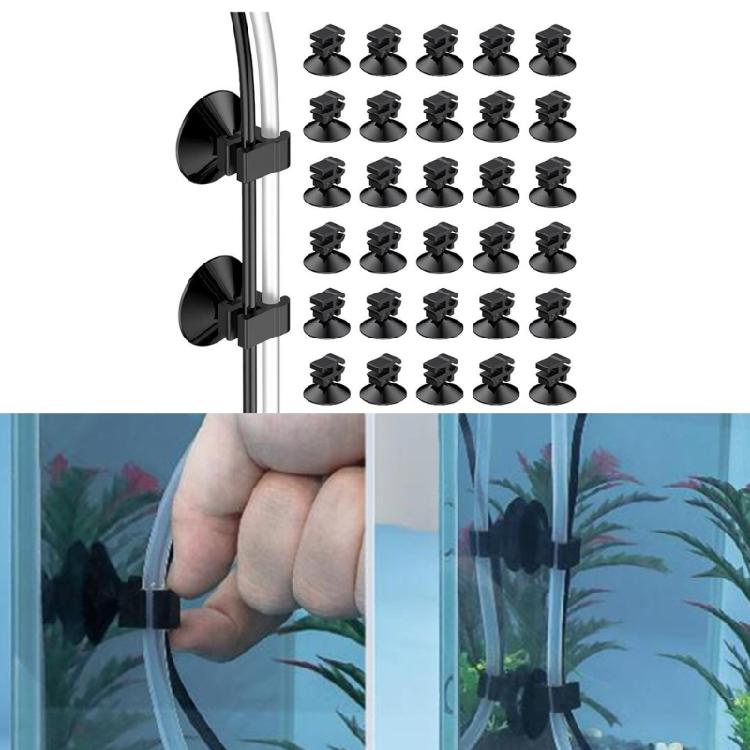 30pcs Strong Hold Aquarium Suction Cup Clip for Secure Fixation of Fisthank Accessories Simple Mounting Fixation Clip