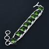 Faceted Peridot Bracelet 925 Sterling Silver Jewelry Adjustable Chain Bracelet Cushion Shape Gemstone Handmade Jewelry Gift For Her